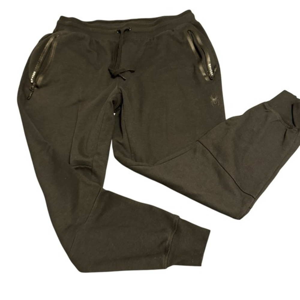 Spyder Active Men Joggers Lge (36–38" waist), Black, Zip Pockets, athletic, grng